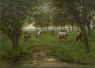 Grazing Calves by Piet Mondrian
